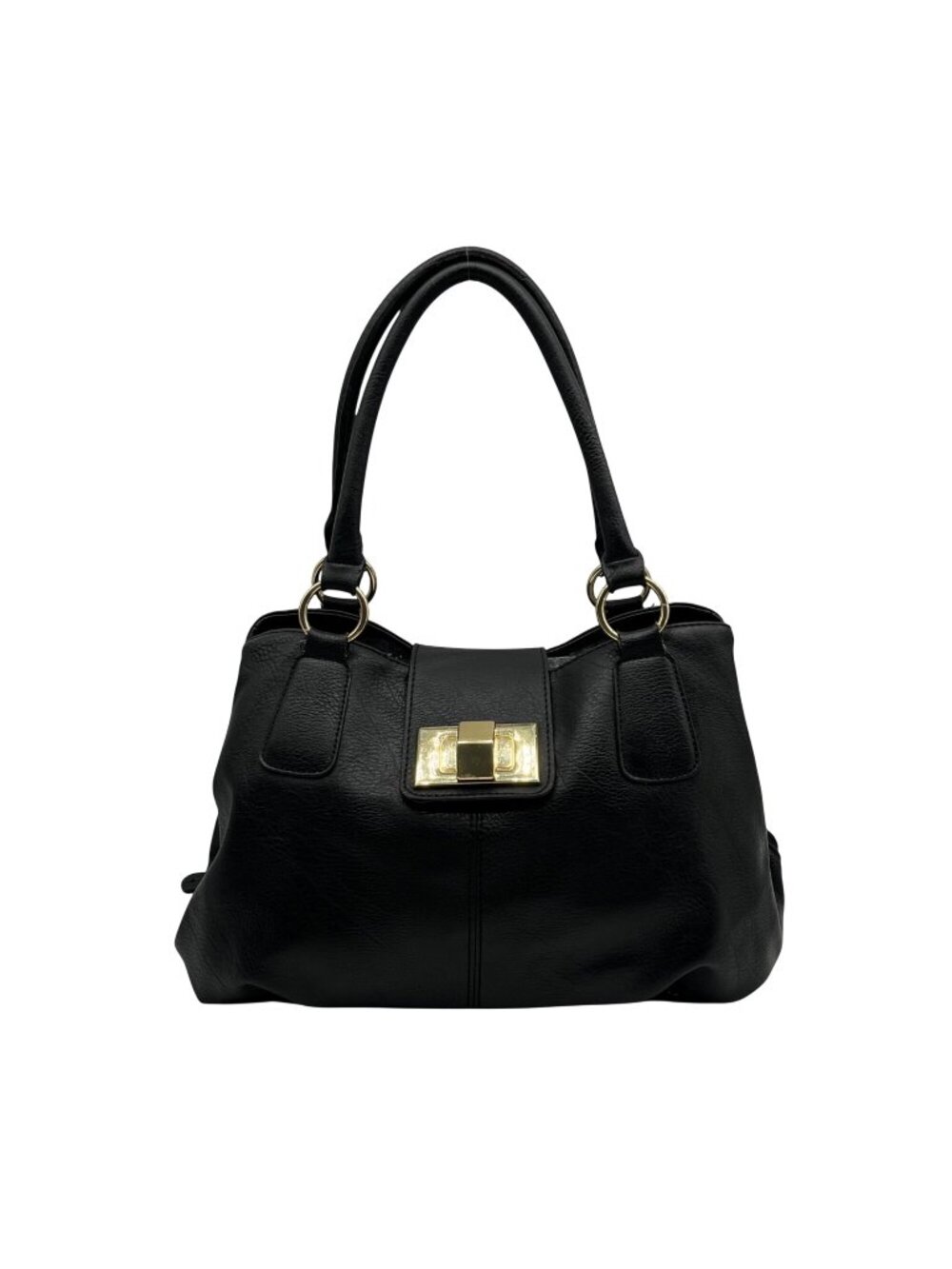 APT.9 Black Faux Leather Shoulder Bag